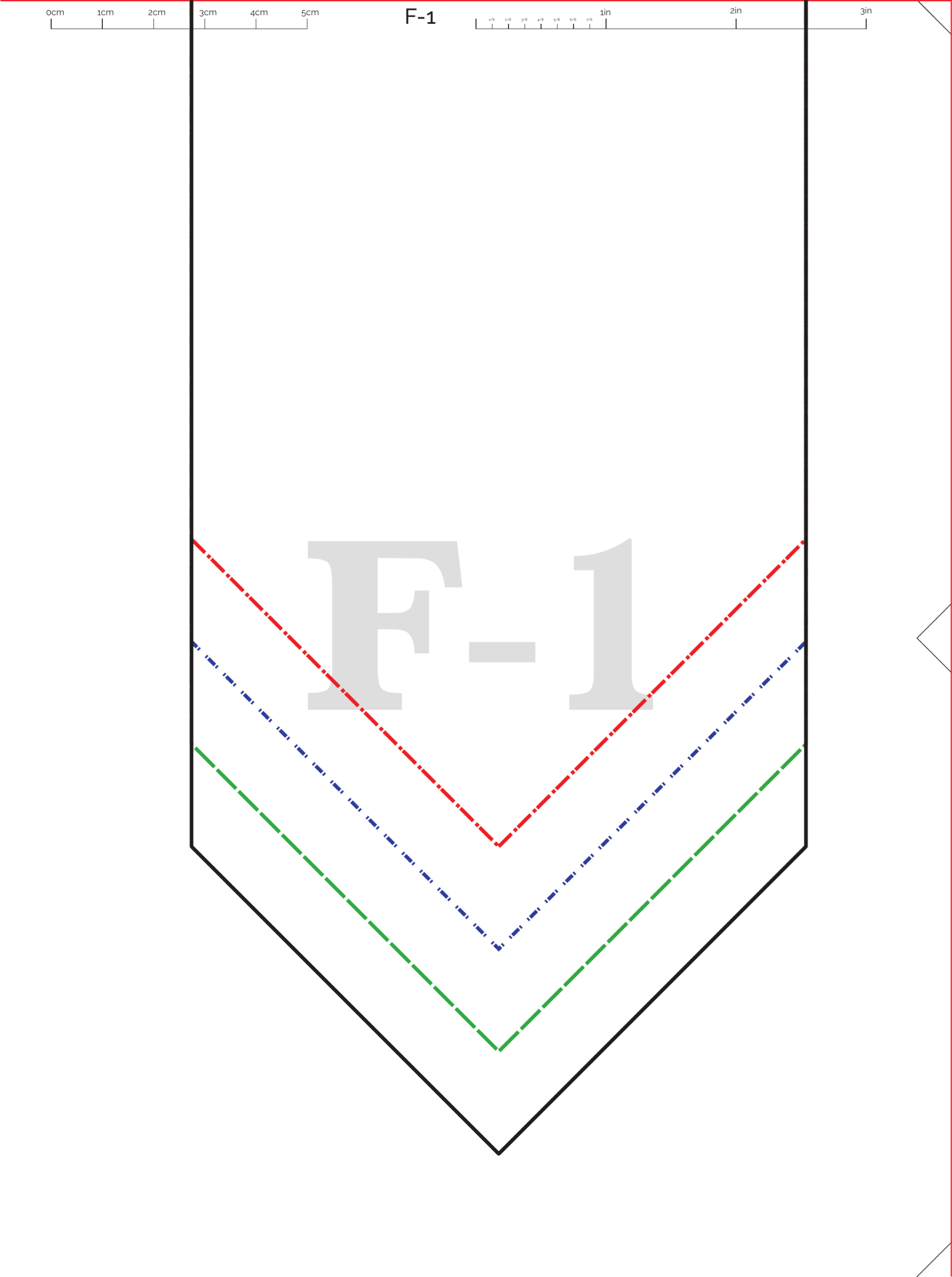 Women’s nightwear sewing pattern, US Letter sheet 31 of 37, layered S to XL pattern outlines