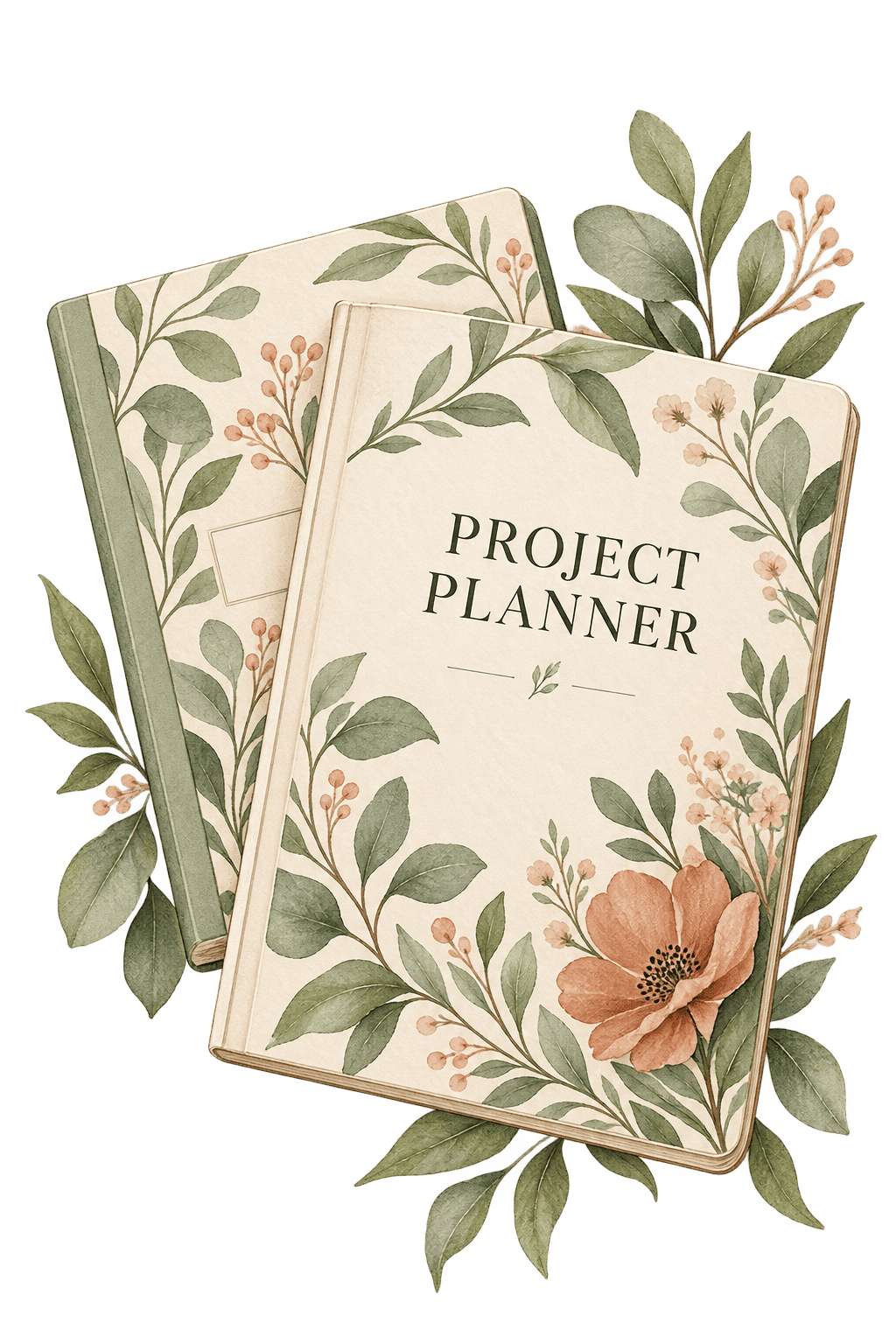Botanical project planner illustration